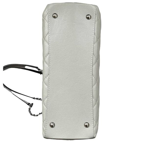 Chanel Large Quilted Shopper Tote Handbag Light Gray - Picture 5 of 12